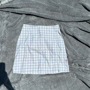 Brandy Melville plaid mini skirt (blue and white)